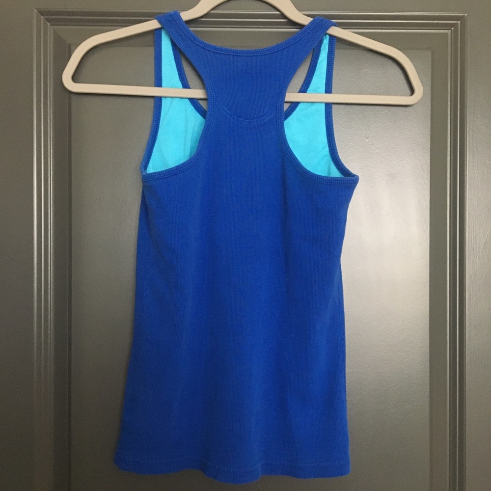 Blue Halter Back Tank - Picture 2 of 2